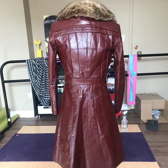 Vintage 1970’s Penny Lane Leather Trench Coat - Picture 4 of 5
